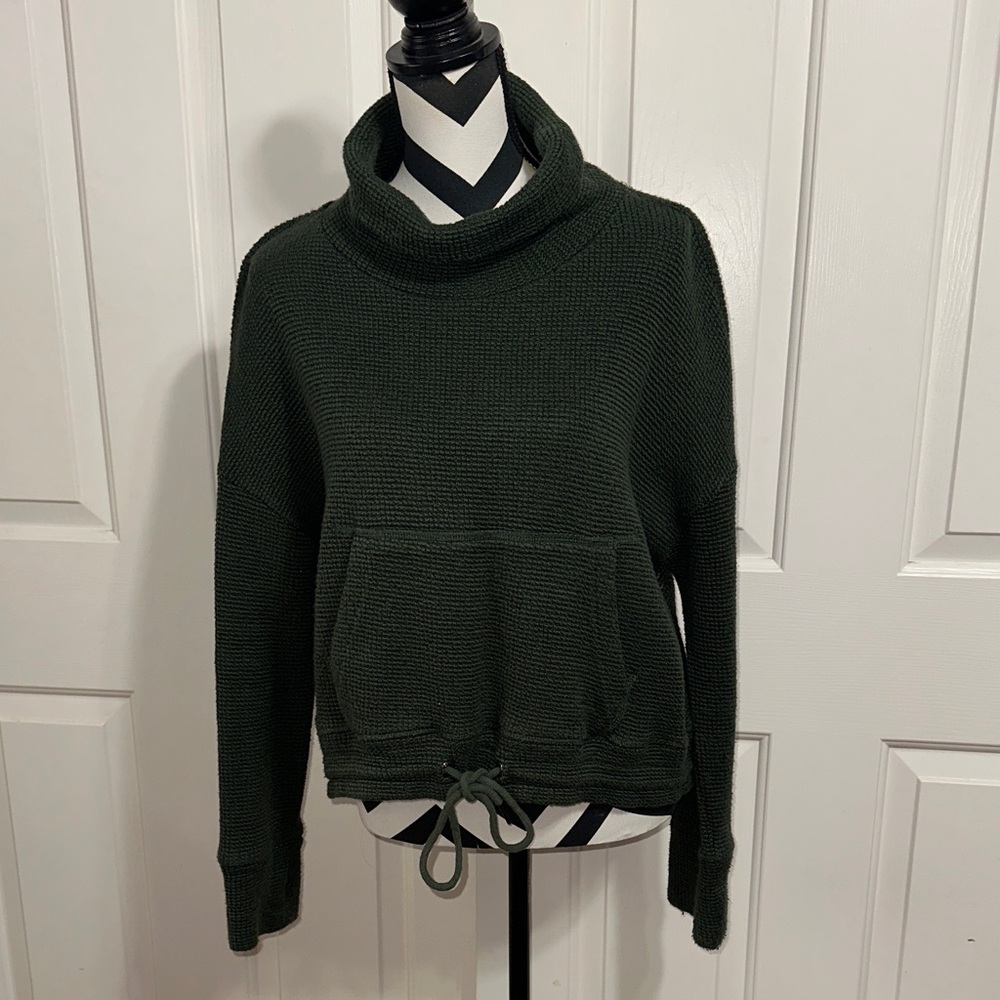 Sweaty Betty Forest Green Cowl Neck Sweater